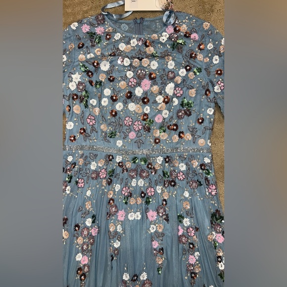 Mac Duggal 5721 NWT Embellished High Neck Long Sleeve A Line Gown - Picture 8 of 9